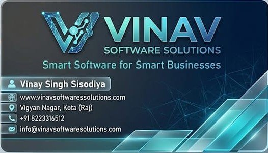 Vinav Software Solutions visiting card front